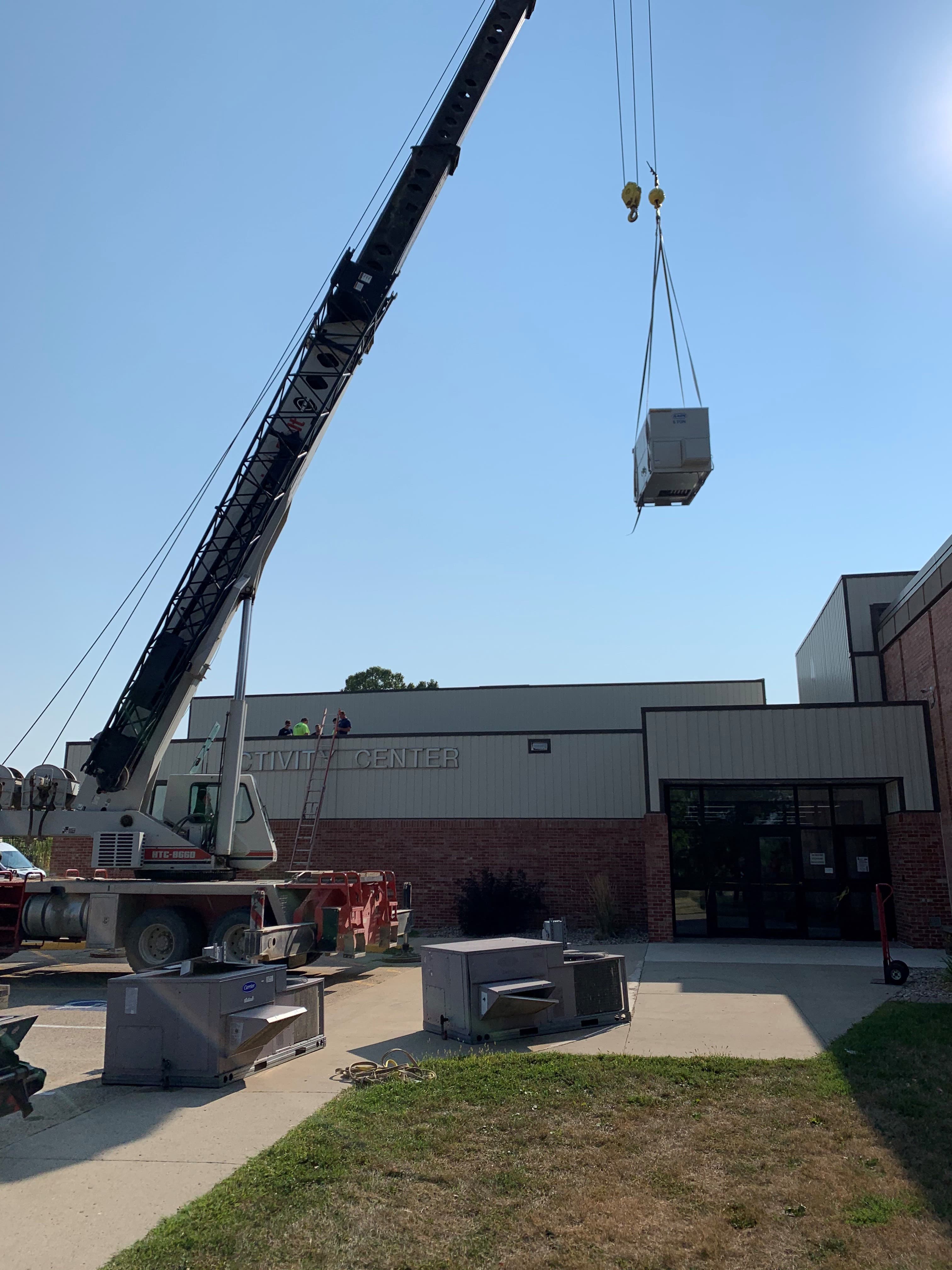 Commercial HVAC installation